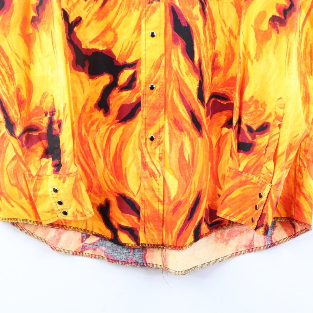 Vintage 100% Cotton Flames Shirt